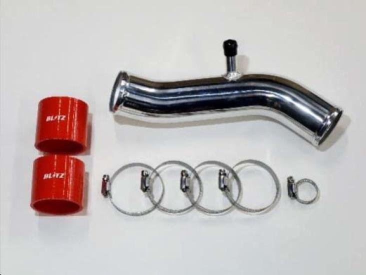 Blitz SUCTION KIT for Yaris Hybrid MXPH10 with Red Silicone Hose In Silver (55736)