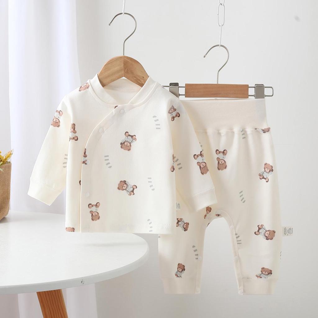 Neugeborenen Reiner Baumwolle Herbst & Frühling Hochtailliert Bauchschutz Outfit
