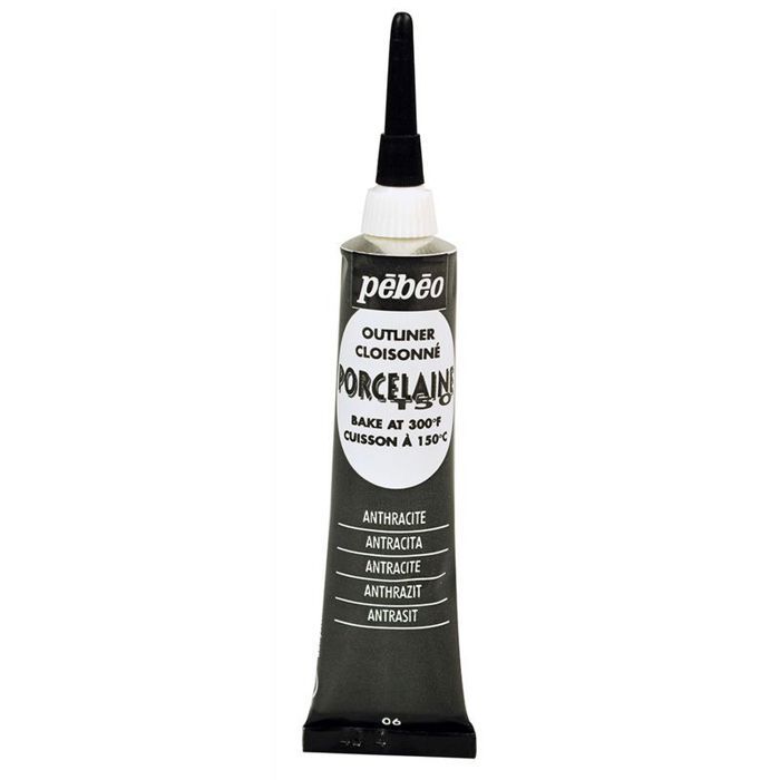 Peinture contour à base d'eau pour porcelaine - en tube. Réf 31602