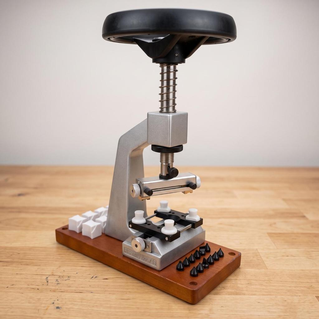 Watch Case Opener Tool Complete with Wooden Base Easy To Use
