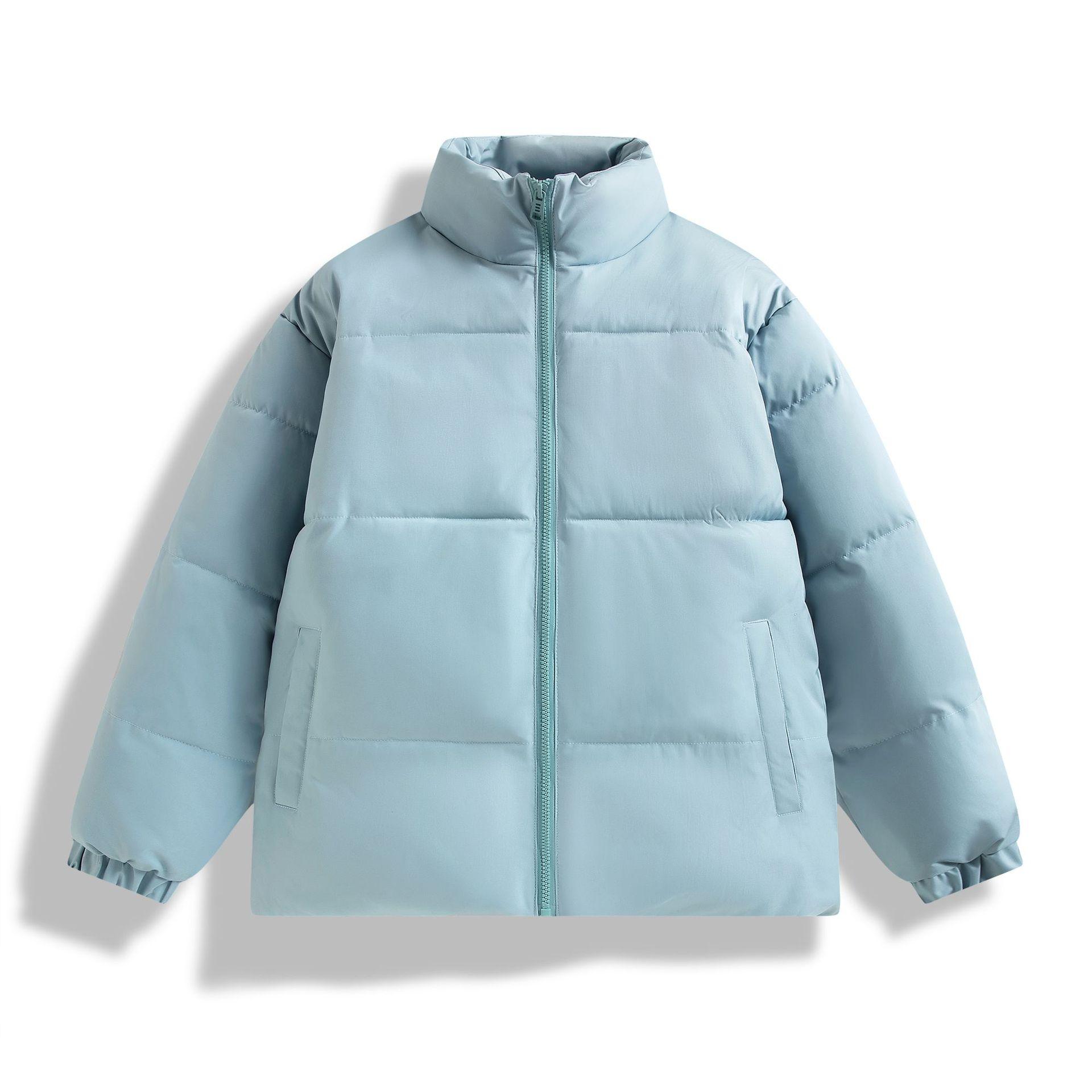 

Однотонная хлопковая куртка с воротником-стойкой, мужская зимняя корейская версия, модная свободная теплая хлопковая куртка, повседневная универсальная куртка для хлеба XXXXXL