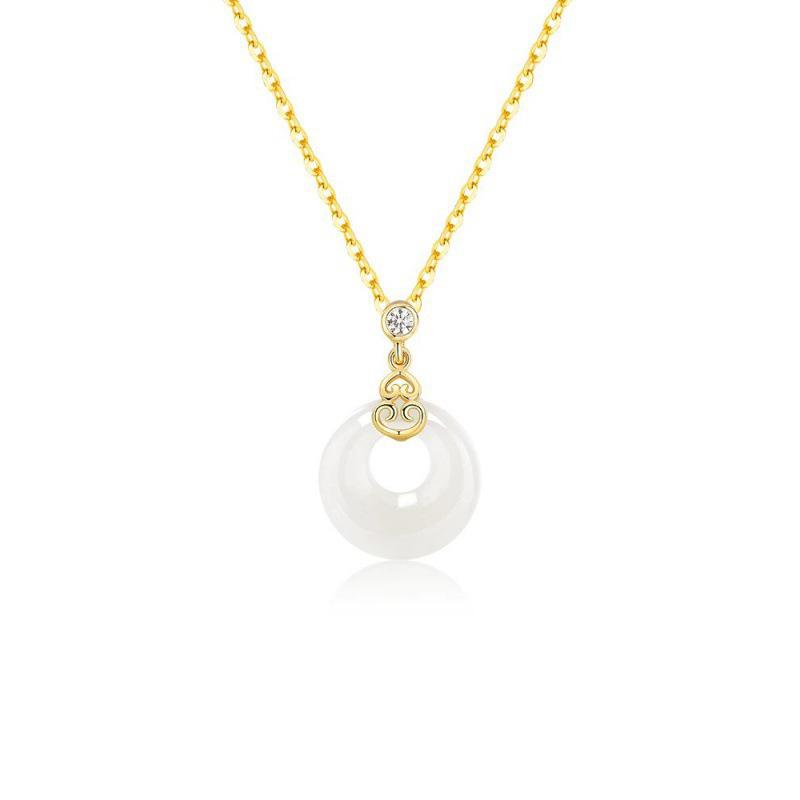 Lu Lu Ruyi Jade Clavicle Necklace: 2023 Women's Chinese Style, Light Luxury Design