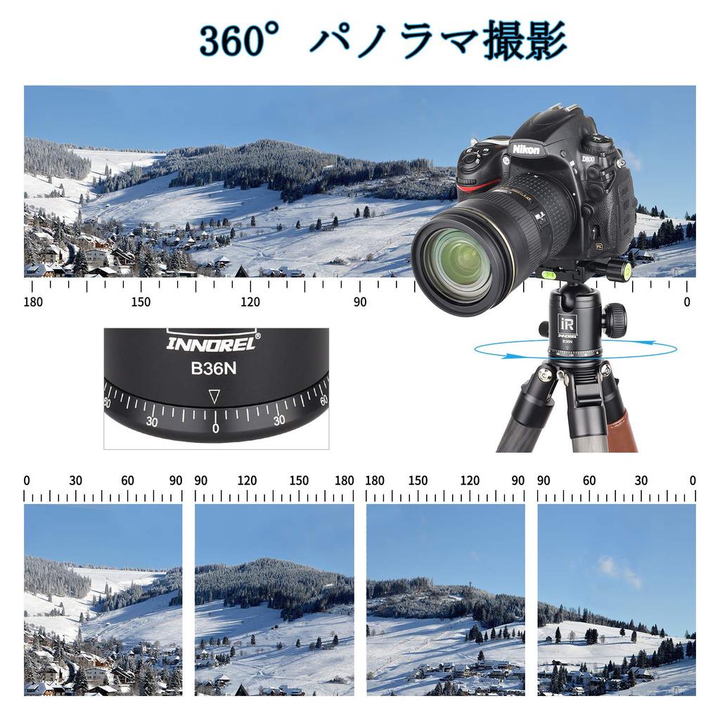 INNOREL Ball Low Center of Maximum Load Ball Head Reinforced CNC Aluminum and Quick for and Telescopes Head, Micro-Adjustable, Gravity, Capacity