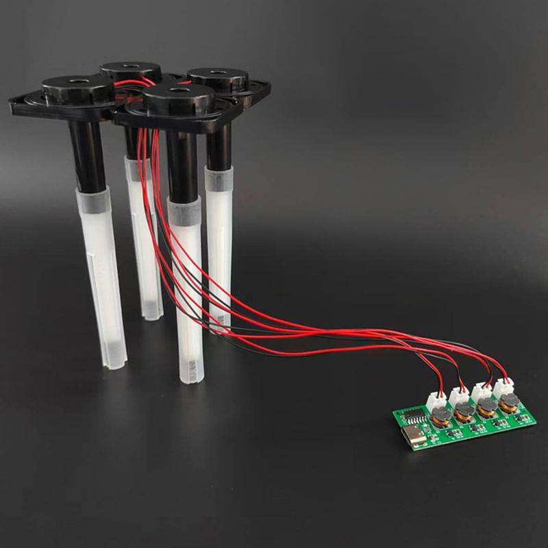 4 Stück Vier-Sprüh-Befeuchtermodul Zerstäubungsspray Kunststoffhalterung DIY-Experiment Ultraschallzerstäubungshalterung ohne Zerstäuber