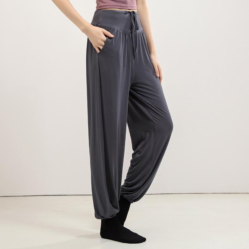 

Женские брюки-редиски из модала свободного кроя, шаровары для йоги - Большой размер, в стиле фонарика Extra Large темно-серого