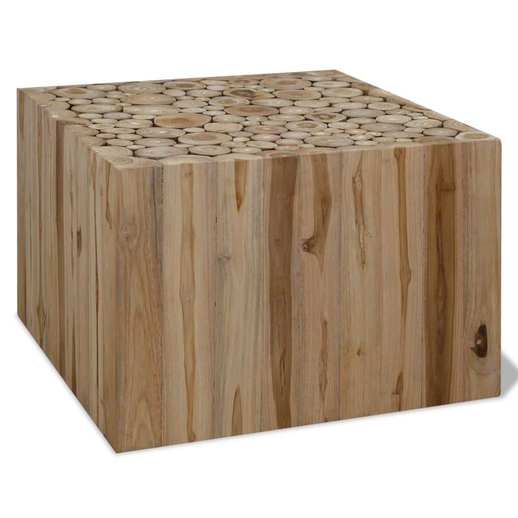 Vidaxl Teak Wood Coffee Table, 50 X 50 X 35 Cm
