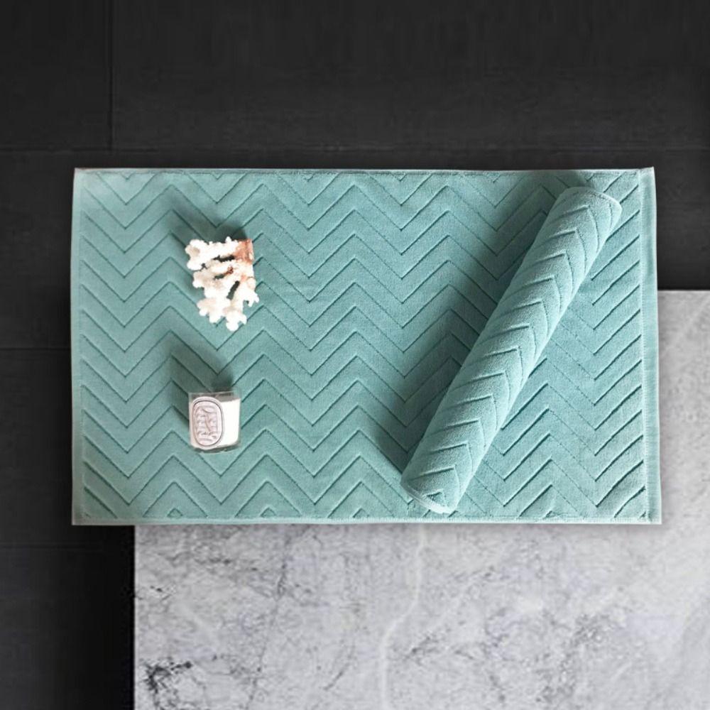 Bathtub Towels 40*60cm Wave Stripe Floor Towel Jacquard Thicken SPA Shower Mat Non-slip Machine Washable Feet Towel Bathroom