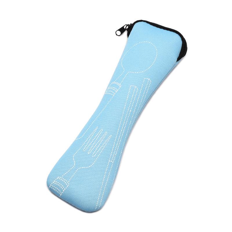 1 шт переносная сумка на молнии для столовых приборов путешествий кемпинга перерабатываемая сумка для столовых приборов палочек для еды ложек тканевая сумка для хранения 1PCS синий 449₽