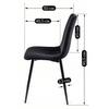 Ibis Upholstered Dining Chair Black Velvet Modern Loft