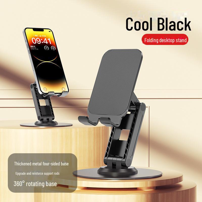 Adjustable Folding Mobile Phone Stand with Clip, Telescopic Desktop Holder, Portable Rotating Ring, Customizable Logo.