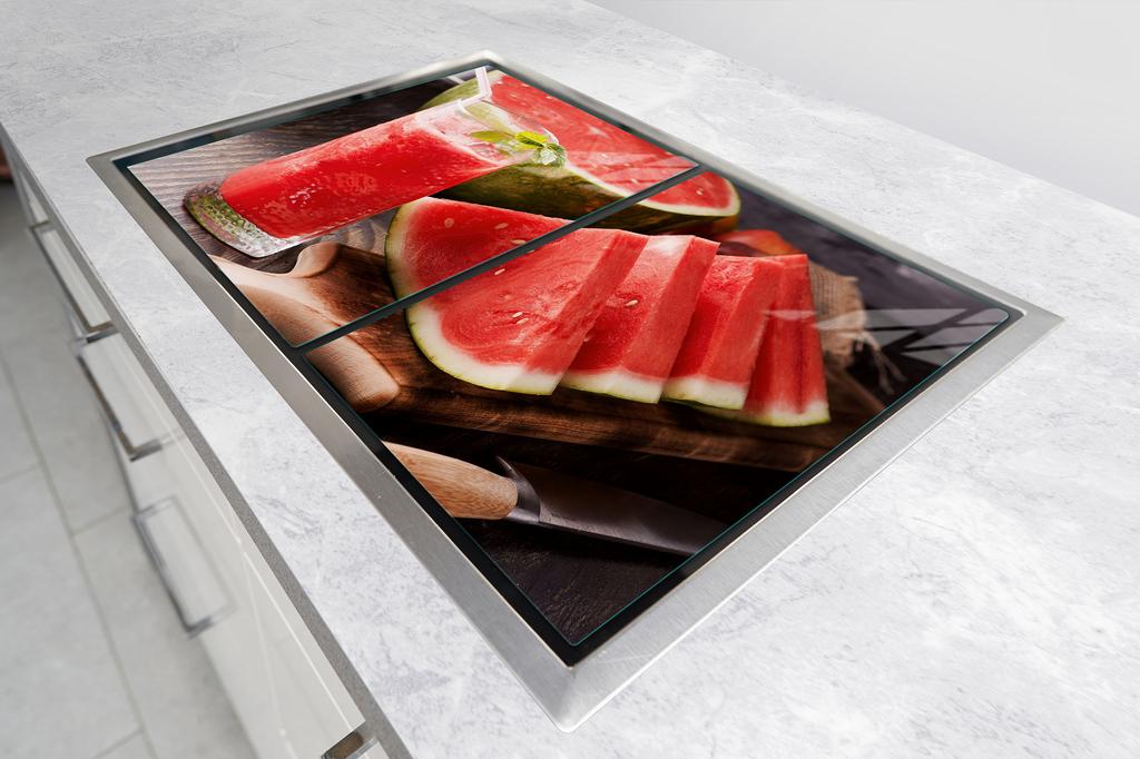 GLAS-KOCHFELD-SCHUTZPLATTE 85x52 WASSERMELONE