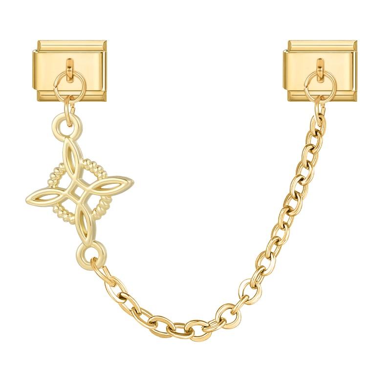 Vintage Butterfly Flowers Star Moon Chain Tassel Italian Charm Link Fit 9mm Stainless Steel Bracelet Women Men DIY Making Gift