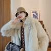 Winter Imitation Fox Fur Coat Medium and Long Daughter Gold Light Locomotive Suit Wool Coat