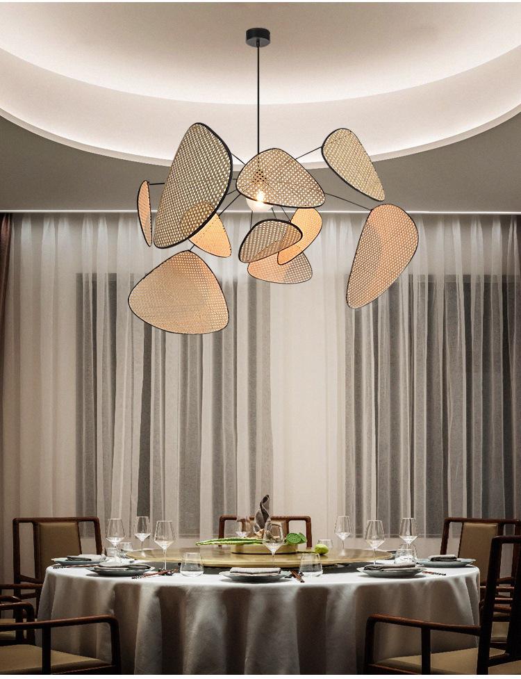 Pre-owned Wabi-sabi Rattan Pendant Lamp for Zen Tea Rooms & Creative Spaces