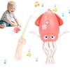 Electronic Dancing Squid Toys with Light&Music Funny Induction Lying Flat Squid Toddler Interactive Development Tummy Time Gifts