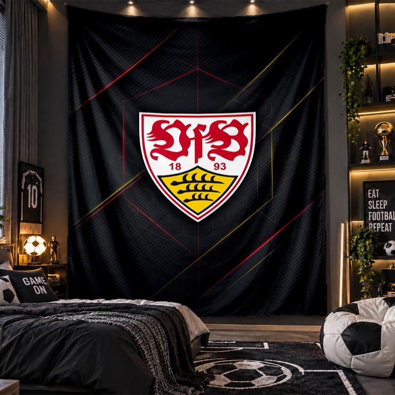 Wall Hanging Tapestry VfB Stuttgart Print Cloth for Living Room Bedroom Home Decor
