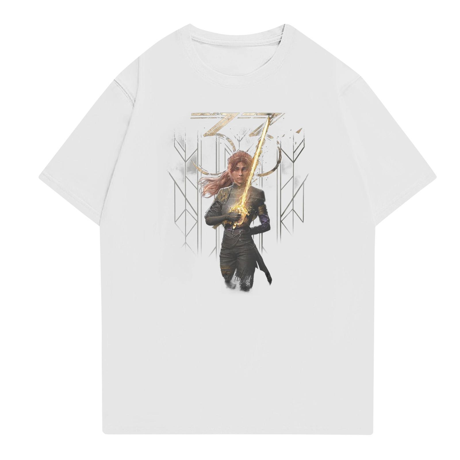 

Модные топы Aldult с круглым вырезом и коротким рукавом для работы, принтованные топы для лета XL белый