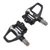 Road Bike Pedals Nylon Fiber Body CR MO Steel Axle Self Locking Clipless Pedals with Cleats for Bicycle Cycling