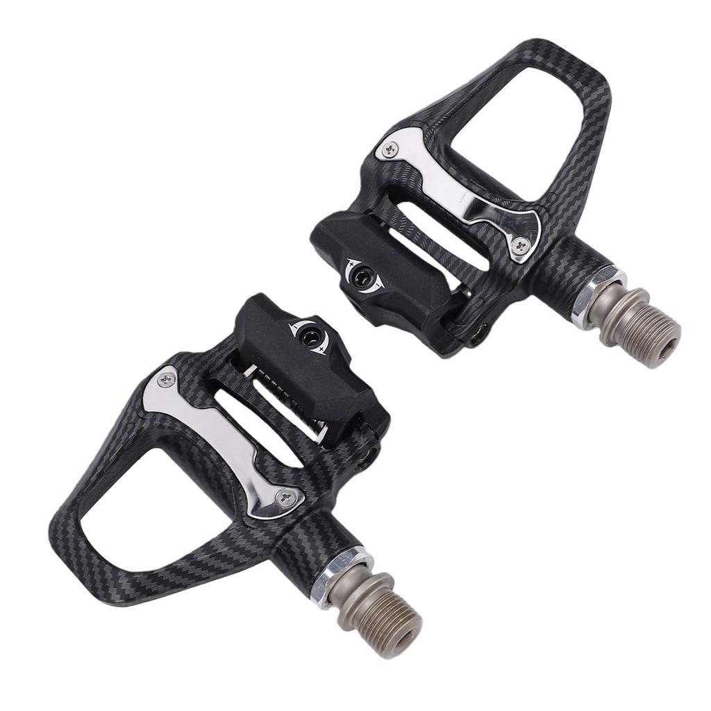 Road Bike Pedals Nylon Fiber Body CR MO Steel Axle Self Locking Clipless Pedals with Cleats for Bicycle Cycling