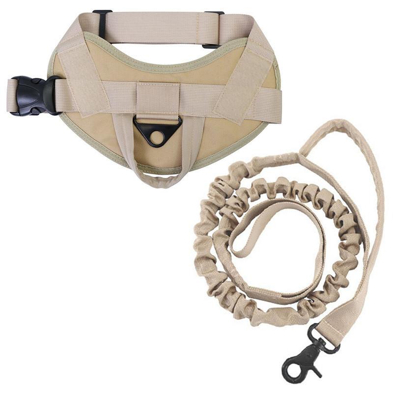 Pet Tactical Triangle Vest Nylon Splashproof Dog Coat Large and Medium Dog Vest Training Tactical Dog Leash