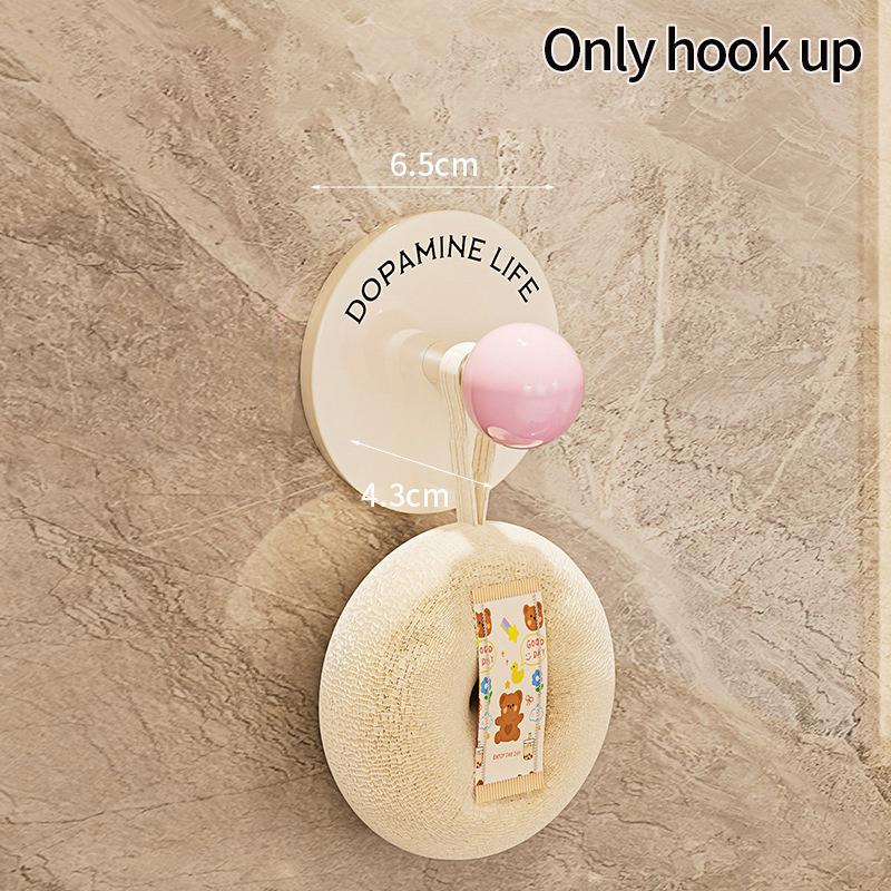 Adhesive Wall Hook Dopamine Adhesive Hooks Durable Simple Stable Wall Hook Bathroom Storage Accessories Room Door Coat Hooks