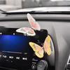 Dynamic Butterfly Car Vent Clip - Colorful Embroidered Wings, Easy to Install, Durable Fabric, Unique and Beautiful Car Decorati