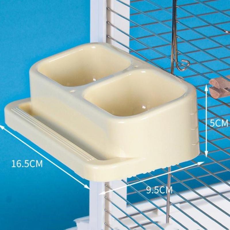 Parrot Double Bowl Large Capacity Feeder Splash Proof Hanging Food Bowl Bird Feeding Water Bowl Pet Supplies Accessories
