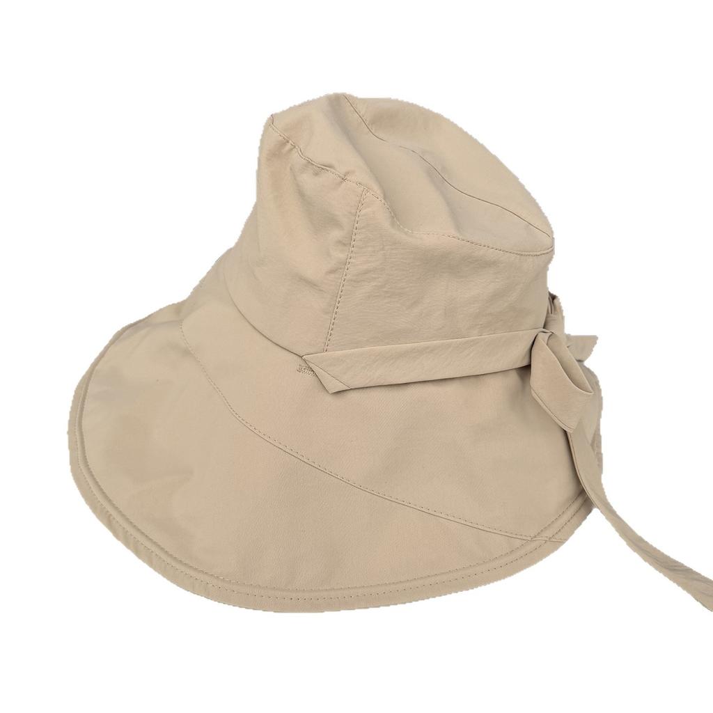New Dongdaemun ins spring and summer sunshade quick-drying hat strap bow bucket hat casual sunscreen basin hat
