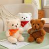 Cartoon Scarf Bear Soft Pillow Stuffed Scarf Bear Stuffed Dolls Bear Plush Toy  Room Decor