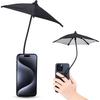 Magnetic Phone Umbrella for Sun,Outdoor Phone Sun Shade Shield with Flexible Angle Design & Rotatable Phone Ring,Umbrella for iPhone 17 Air 16 15 14