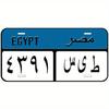 Vintage Metal Tin Sign Blue Egypt Car License Plate Retro Novelty Wall Decor Auto Accessory