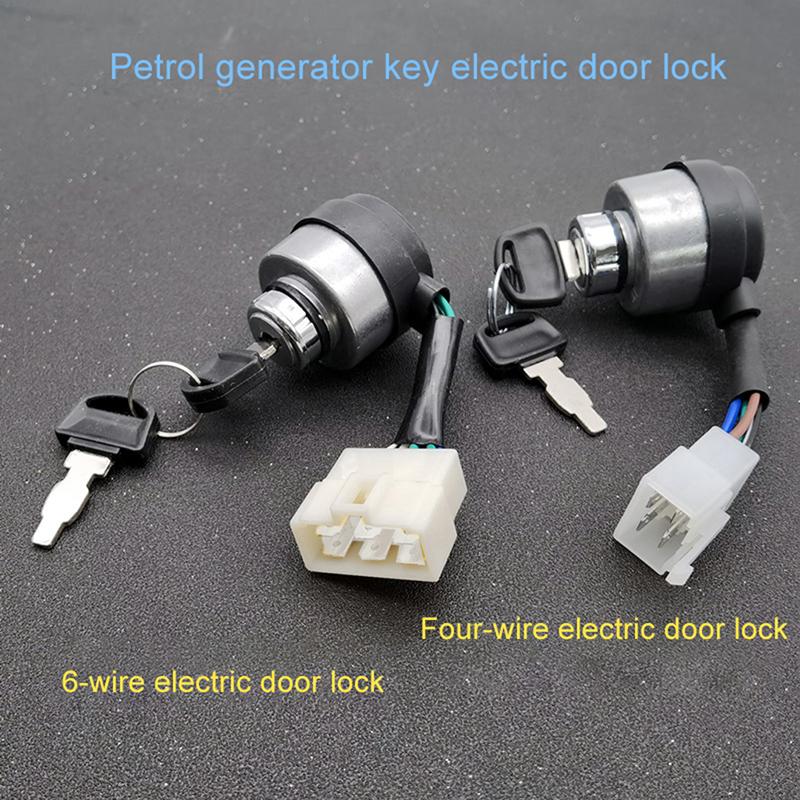 4/6 Wire Way Gasoline Generator Ignition Start Key Lock Combination Switch Parts