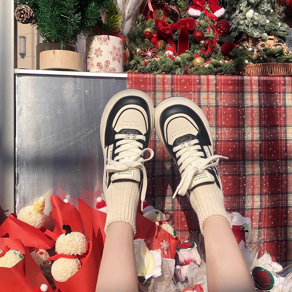 

Grape mother women s shoes 2025 spring and summer casual shoes small man height increase thick sole versatile lace-up casual little white shoes women 40 чёрный