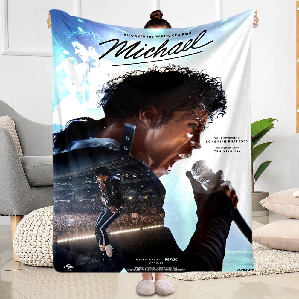 Michael Jackson 125 Blanket Durable Comfort Suitable for Picnics Bedding Office Chair All-Season Use Digital Print Birthday Christmas Gift Blanket