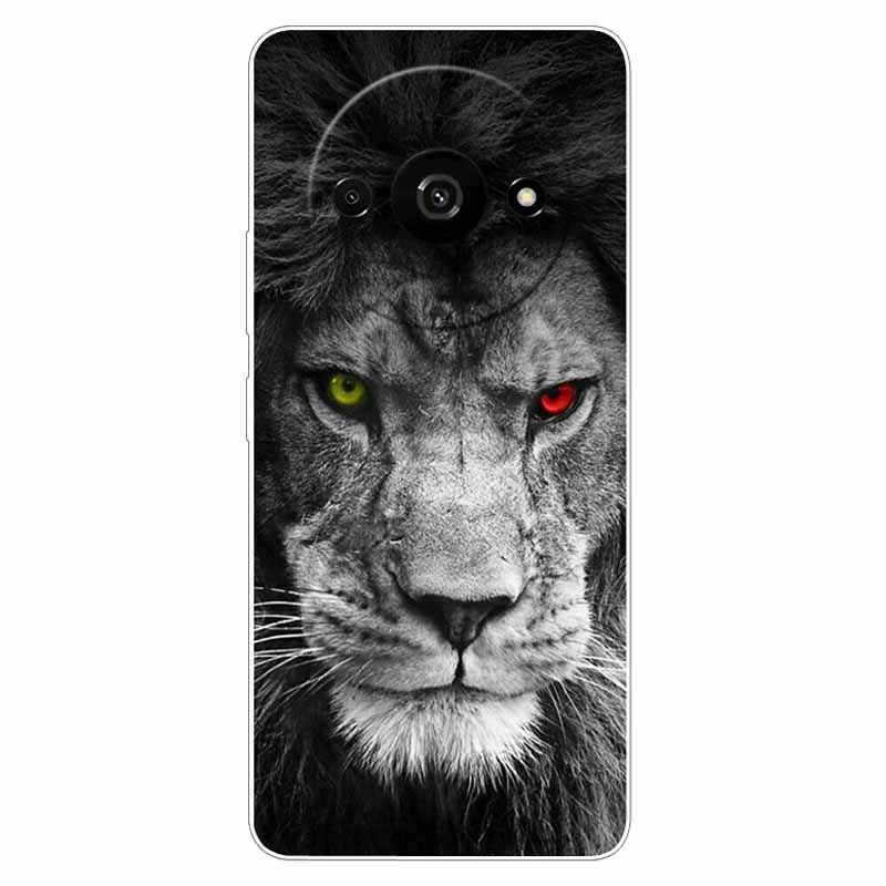 Clear Silicone Cover For Xiaomi Poco C61 Case Owl Lion TPU Printed Cover for Xiaomi Poco C61 C 61 Cases Luxury PocoC61 Phone Bag