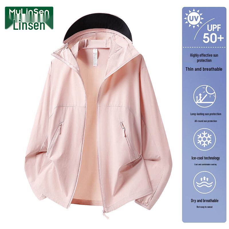 

MULINSEN Women s Lightweight UPF50+ Hooded Sun Protection Jacket M
