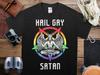 Lustiges Hail Gay Satan LGBT Goth Gay Pride Baphomet T-Shirt, lgbtq punk emo goth Pentagramm okkult, lustiges Hail Gay Satan Design Shirt