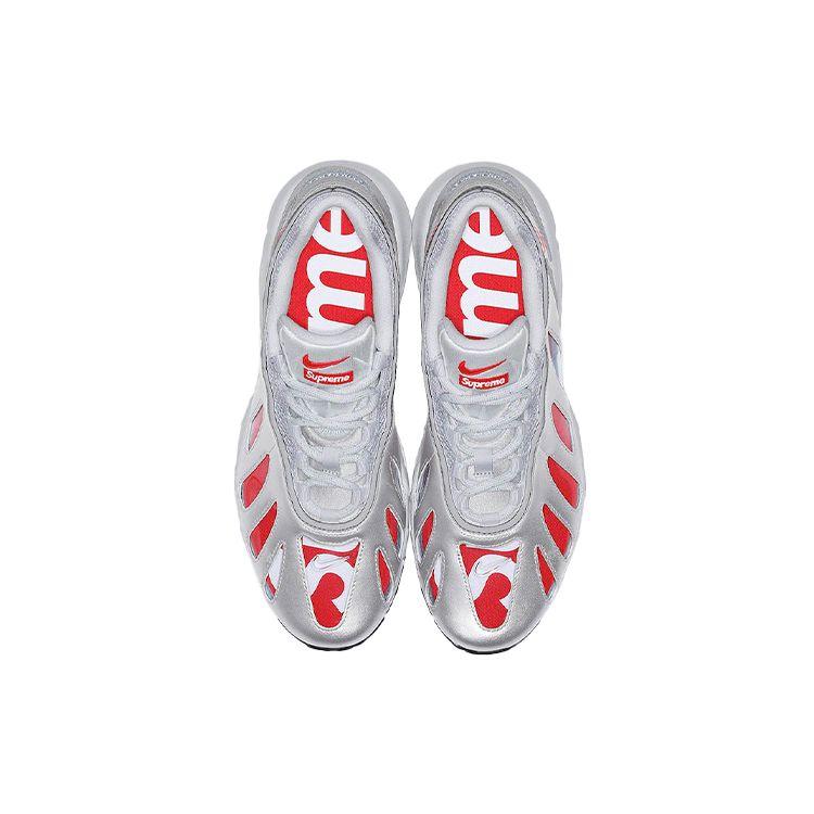 Supreme X Nike Air Max 96 Metallic Silver Men Sneakers Speed-Red Clear CV7652-001