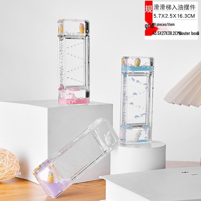 Panda Glitter Liquid Motion Hourglass - Decompression Toy & Acrylic Decoration Gift