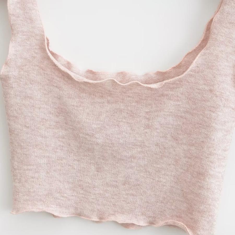 Летние женские вязаные топы без рукавов — фото 9