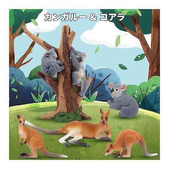 TOYMANY 7PCS Animal Figures Australian Animal Figure Set Realistic Animal Toys Kangaroo Koala Family Popular Animals Toys Birthday Gifts Christmas