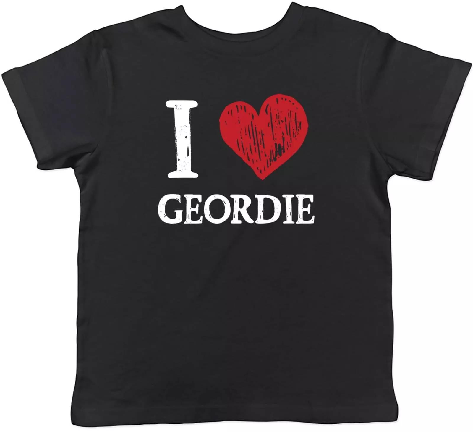 

I Love Geordie Kids T-Shirt Newcastle Upon Tyne North East Childrens Boys Girls 110