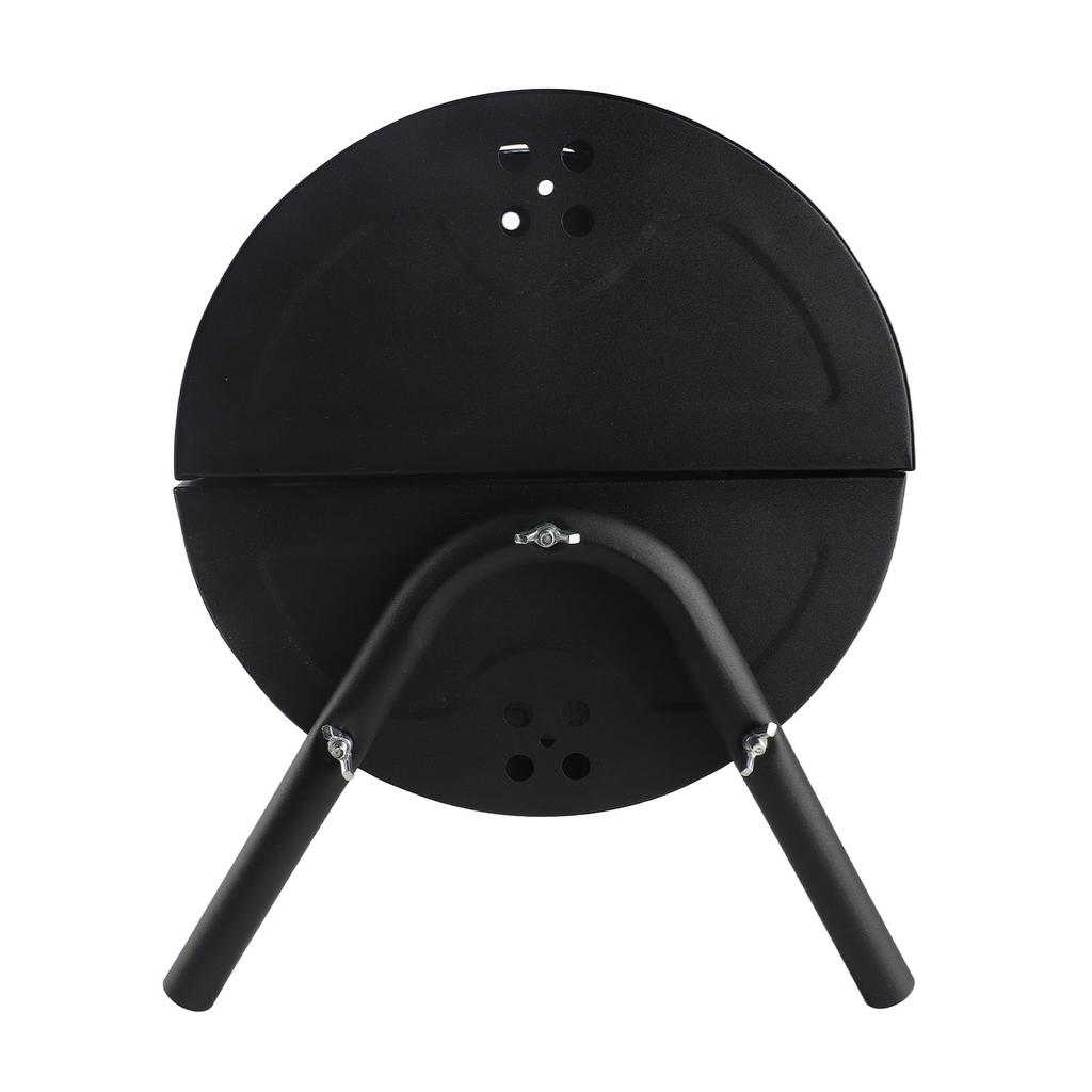 Charcoal Barbecue Grill Portable Smoke Free Double Sided Metal Charcoal BBQ Grill for Camping Picnics Parties Black