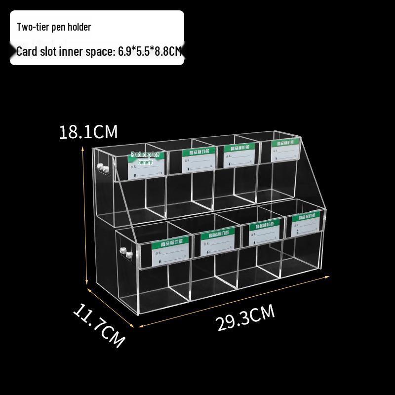 Acrylic Price Tag Display Stand & Pen Holder Combo