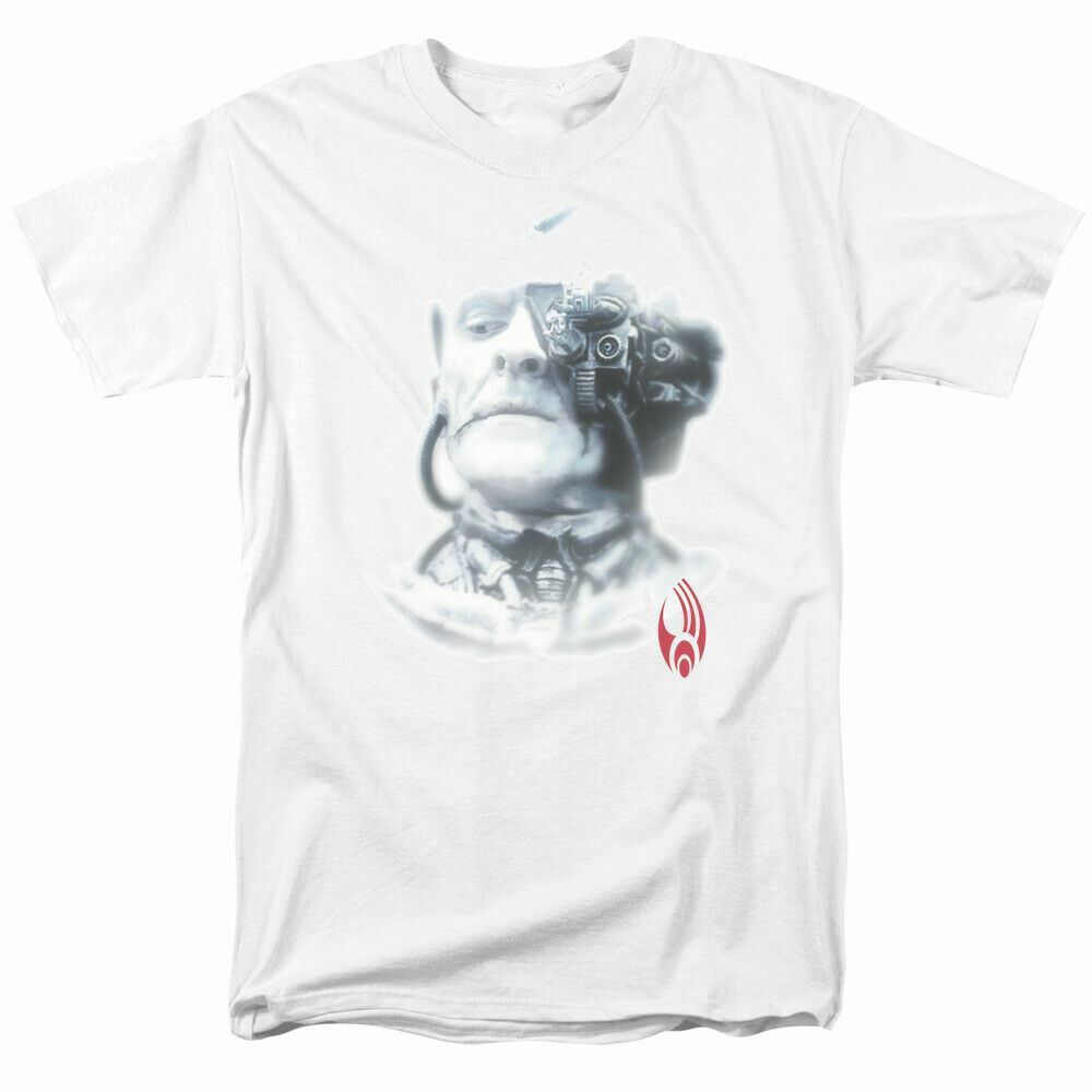 26 Star Trek Borg Head T Shirt Licensed Sci-Fi TV Show Classic Adult Tee New White Unisex T-Shirt XXXXL