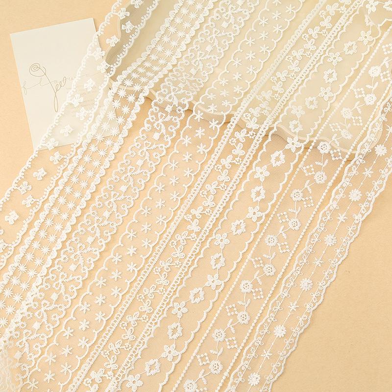 1Yards 4cm-8.5cm Wide Lace Fabric Ribbon Trim DIY Craft Clothing Sewing Supplies Curtains Tablecloths Decor Hair Bow Accessory