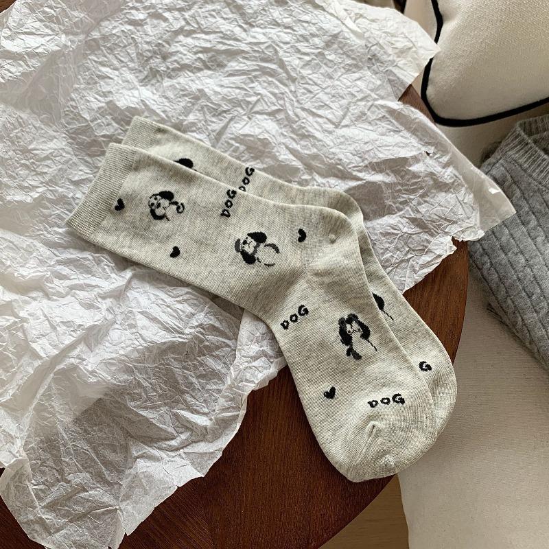 Ladies Autumn New Lovely Cartoon Tube Cotton Socks