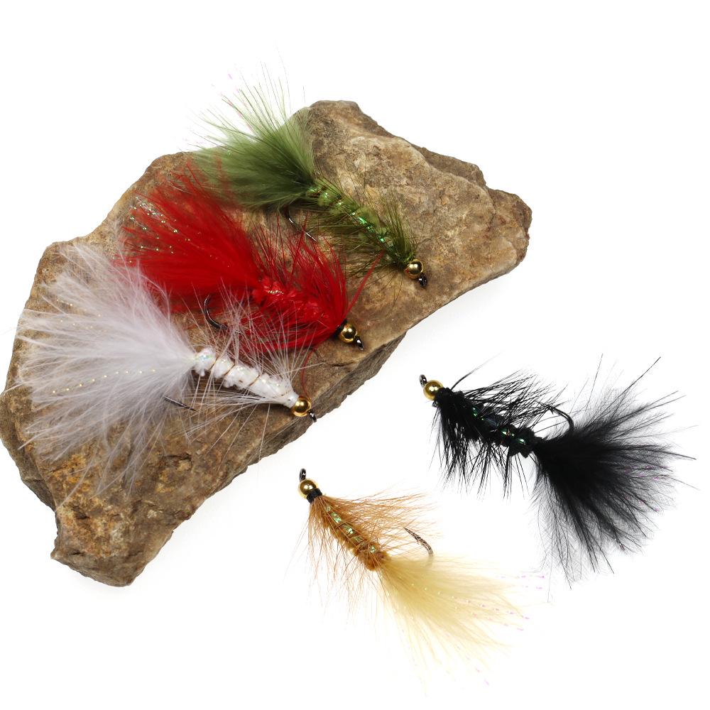 Force Eight Ge Fly Fishing Hook with Copper Head Tinsel for Trout, Salmon, Bass, Asp, Pike