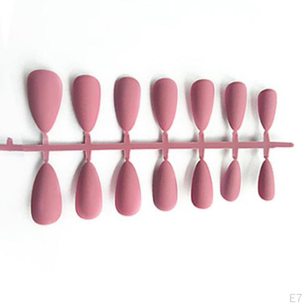 24Pcs Salon Artificial False Nails Tips Cosplay Matte Nail
