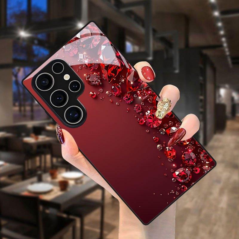 Highend Phone Case Electroplated Glass hard TPU PhoneCase for Samsung Galaxy S26 S25 S24 S23 S22 S21 FE Ultra Plus Dropresistant